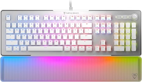 Turtle Beach Vulcan II Max Optical-Mechanical RGB Gaming Keyboard | Customizable RGB Keys & Palm Rest, Smart Keys