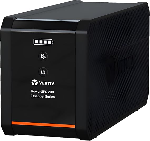 Vertiv PSA6E-600LVT 600VA & 360W PowerUPS 200 Essential 120V Line Interactive Desktop UPS